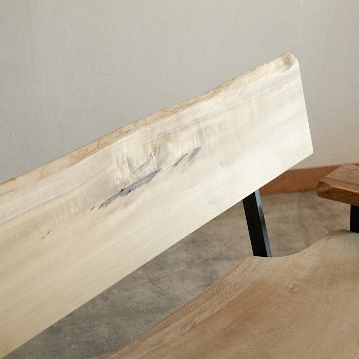 無垢天板 背付きベンチ 朴 W1825 | 家具,ソファ・ベンチ | オリジナル