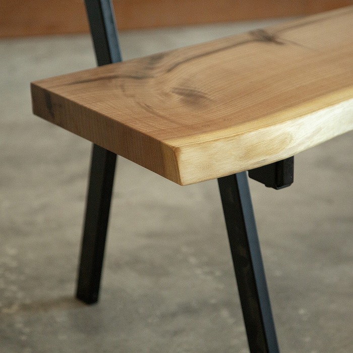 無垢天板 背付きベンチ キハダ W2500 | 家具,ソファ・ベンチ