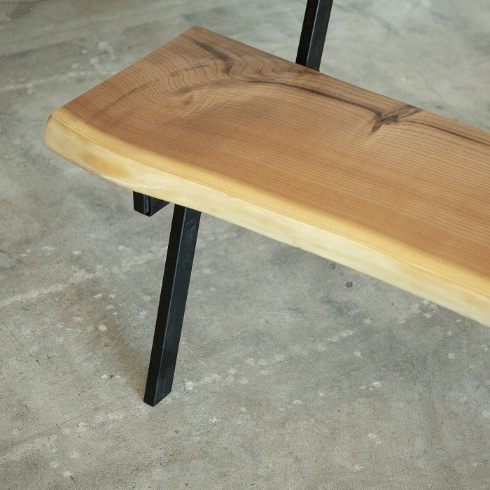 無垢天板 背付きベンチ キハダ W2500 | 家具,ソファ・ベンチ