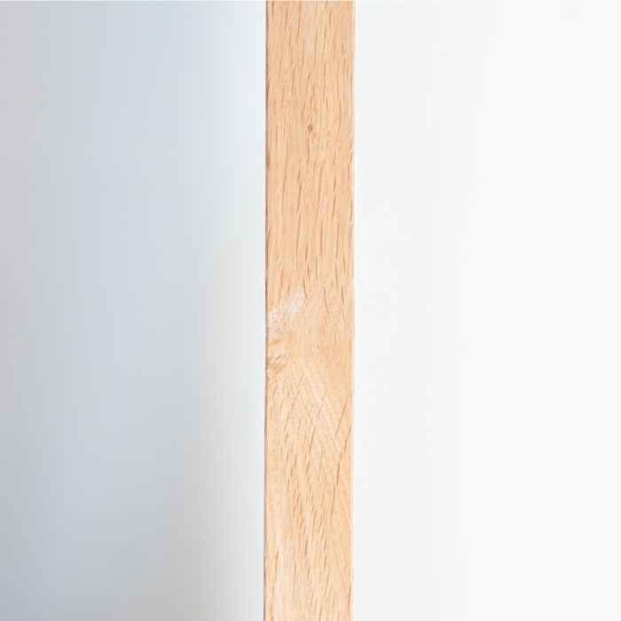 ナラのフレームミラー<サイズオーダー>