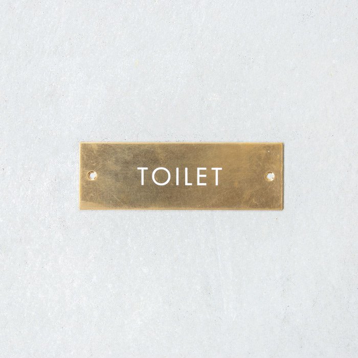 ネームサイン TOILET ／BATHROOM（真鍮）