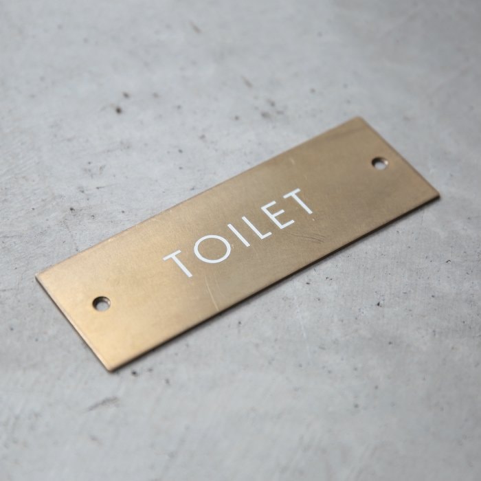 ネームサイン TOILET ／BATHROOM（真鍮）