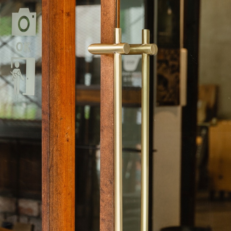 真鍮 オフセットドアハンドル<サイズオーダー>