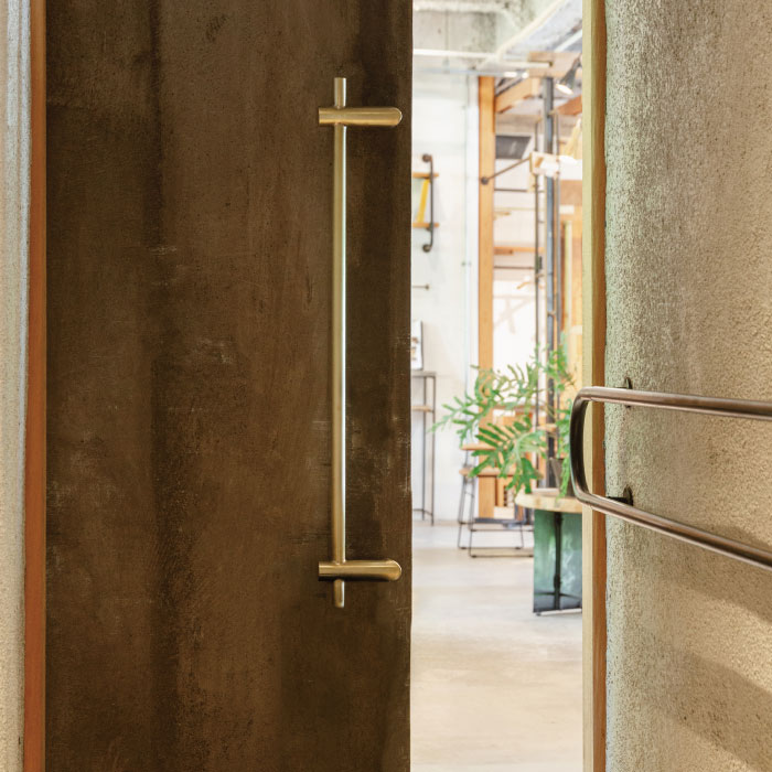 真鍮 オフセットドアハンドル<サイズオーダー>