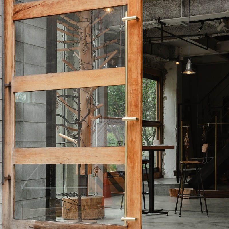 真鍮 オフセットドアハンドル<サイズオーダー>