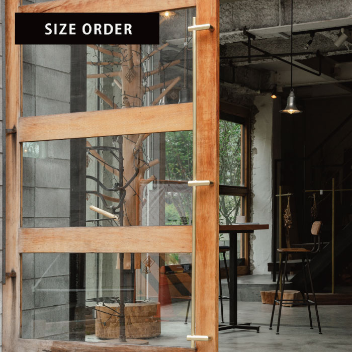 真鍮 オフセットドアハンドル<サイズオーダー>