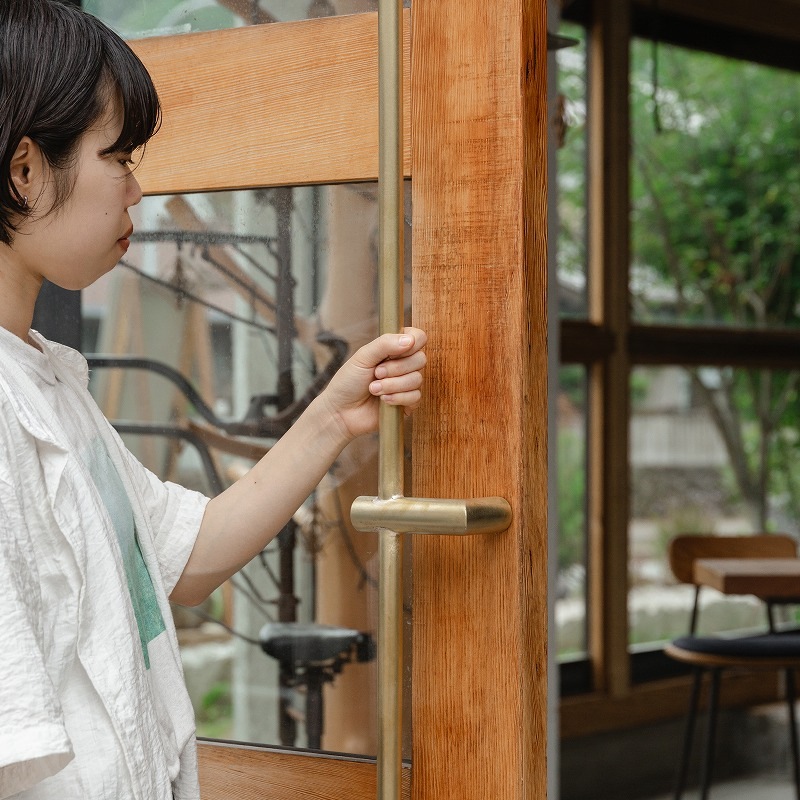 真鍮 オフセットドアハンドル<サイズオーダー>