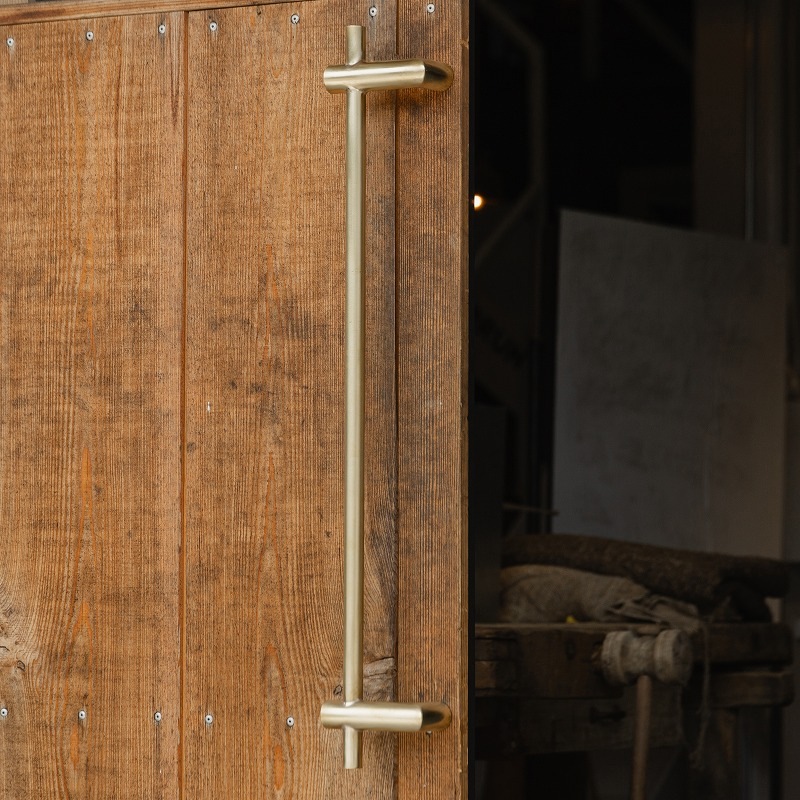 真鍮 オフセットドアハンドル<サイズオーダー>