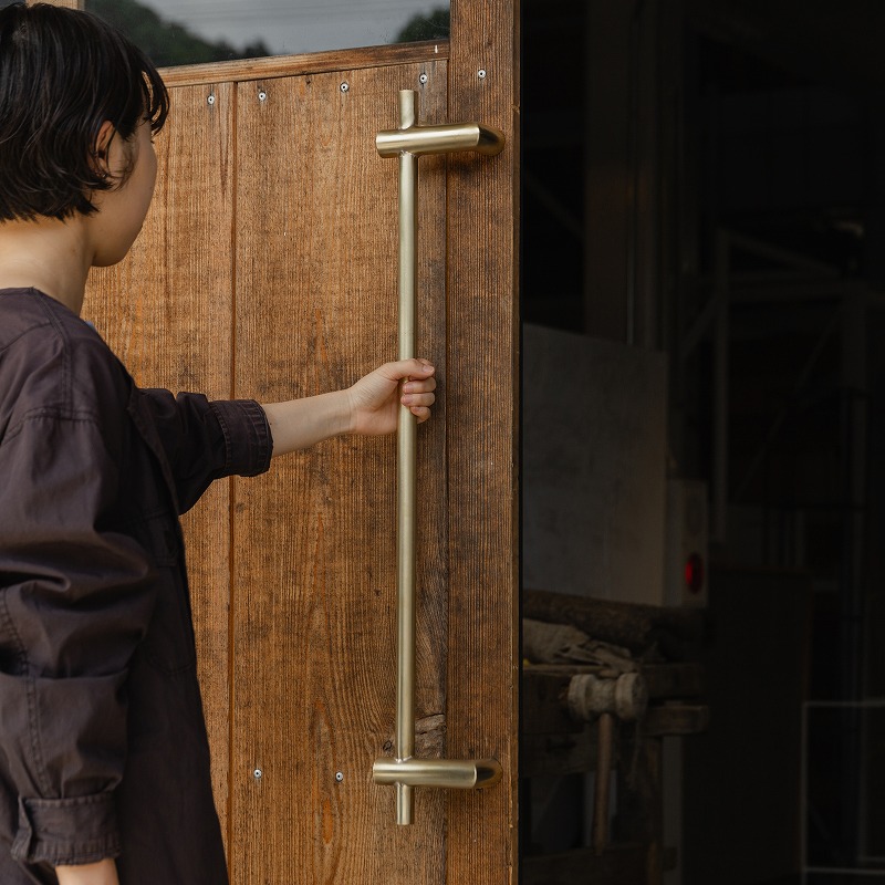 真鍮 オフセットドアハンドル<サイズオーダー>