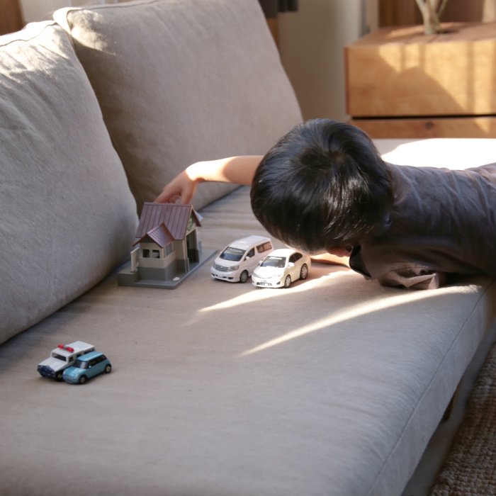 ローソファ ＜3人掛け＞