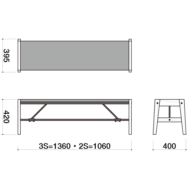 【MORRIS】ベンチ