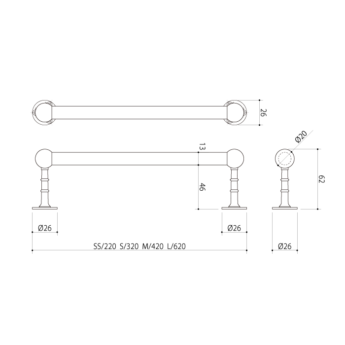 真鍮 タオルハンガー