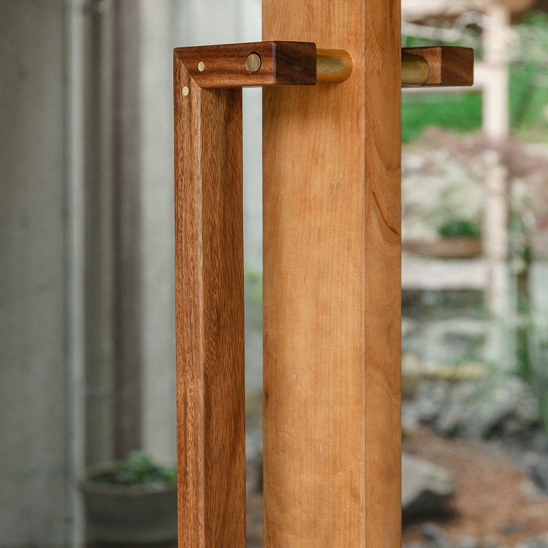 木製 オフセットドアハンドル モンキーポッド