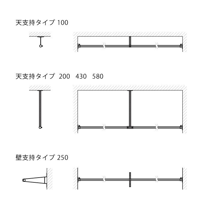 オイル仕上げ Φ21mmパイプ（鉄）用ブラケット