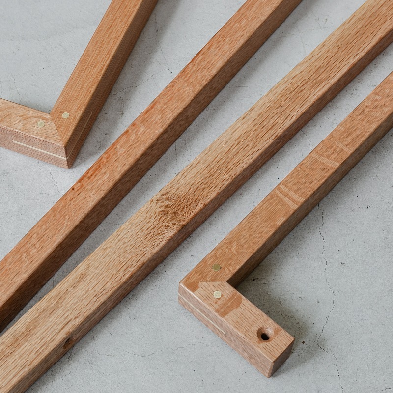 木製 オフセットドアハンドル 櫟(クヌギ)