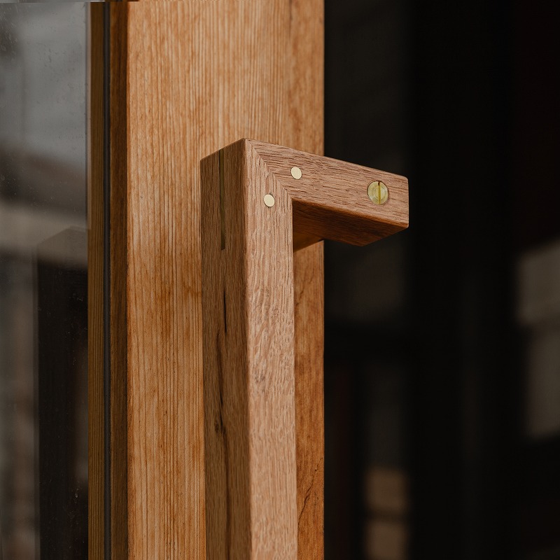 木製 オフセットドアハンドル 櫟(クヌギ)