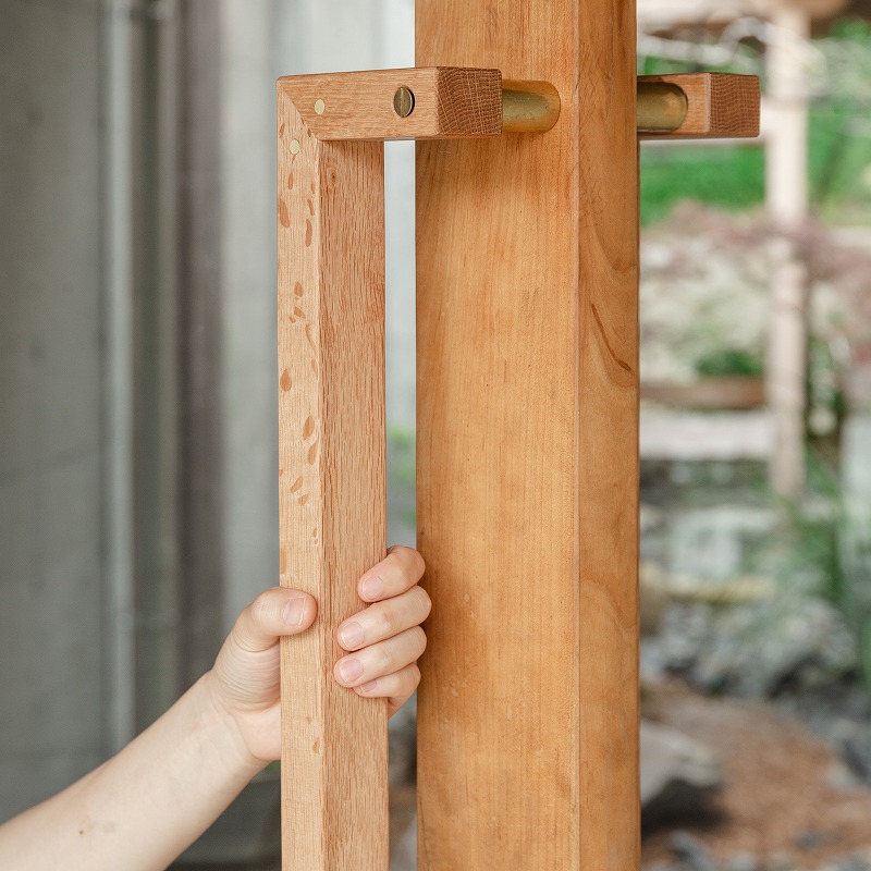 木製 オフセットドアハンドル 櫟(クヌギ)