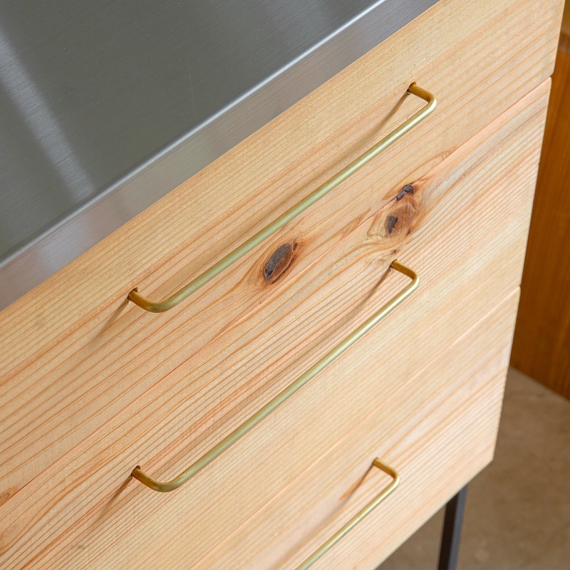 <プランニング>杉のバックキッチン収納