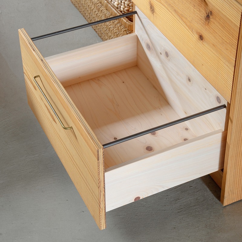 <プランニング>杉のバックキッチン収納