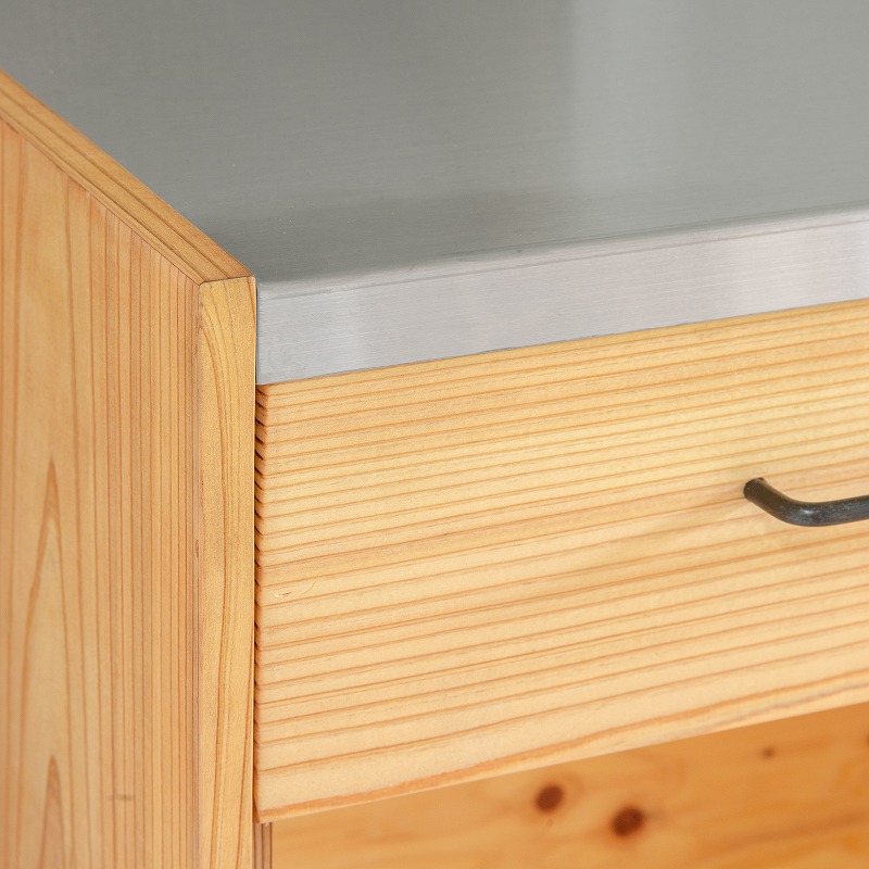 <プランニング>杉のバックキッチン収納