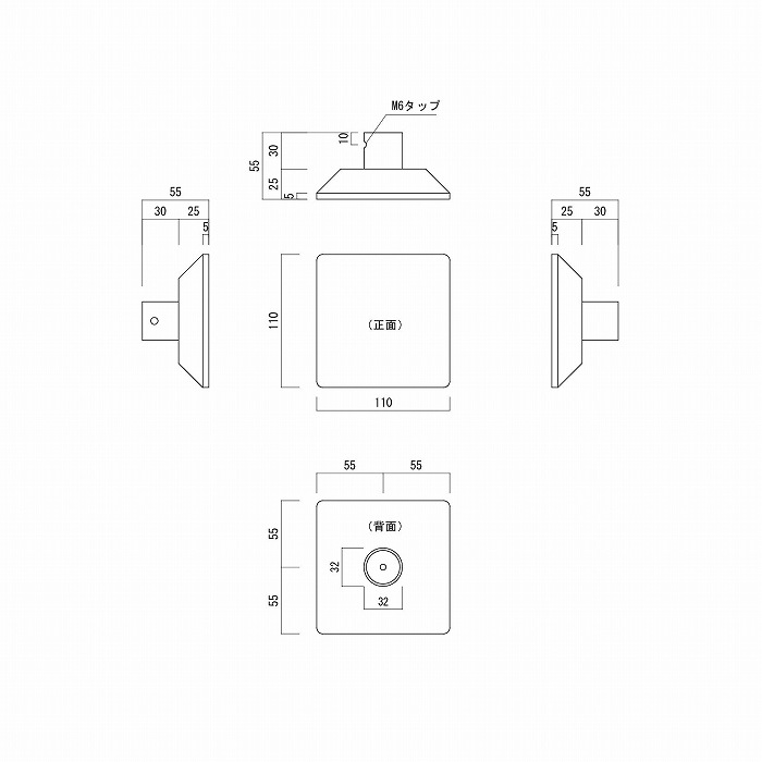 etto】木製ドアハンドル 110×110｜ドアハンドル｜【上手工作所】
