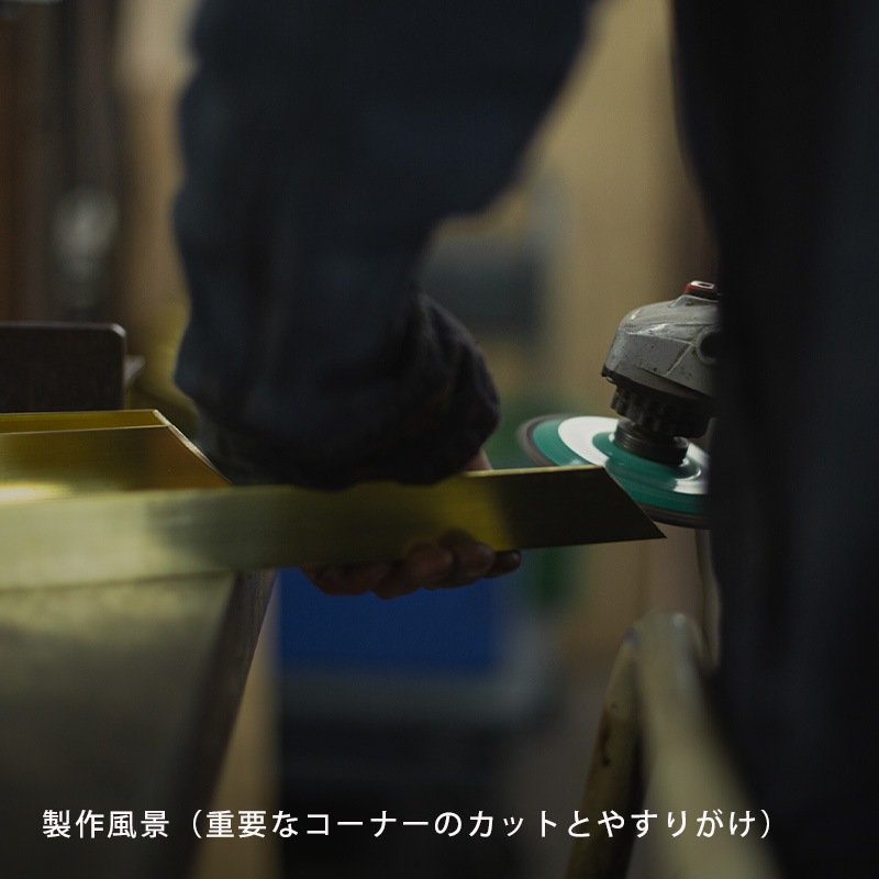 真鍮フレームミラー（高透過）＜サイズオーダー＞
