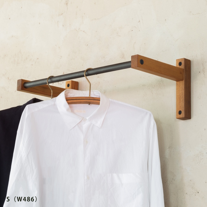 木製 壁付けコートハンガー(鉄)