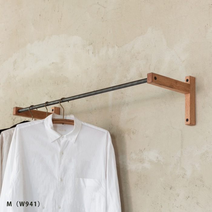 木製 壁付けコートハンガー（鉄） | 金物,ハンガーバー(ランドリー