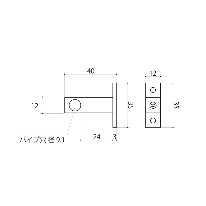 カッシー　pg5+木軸２本セット　硬度表示部　ステンレス／真鍮 KAKU】シリーズ（真鍮）＜ロングサイズオーダー＞ | 金物