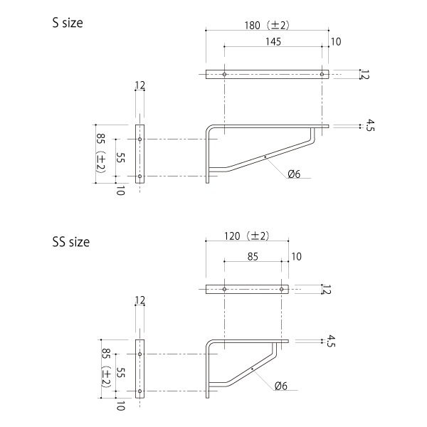 真鍮 スリムブラケット