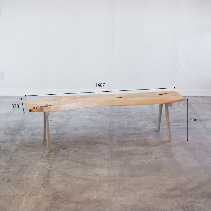 無垢天板ベンチ カヤ W1487
