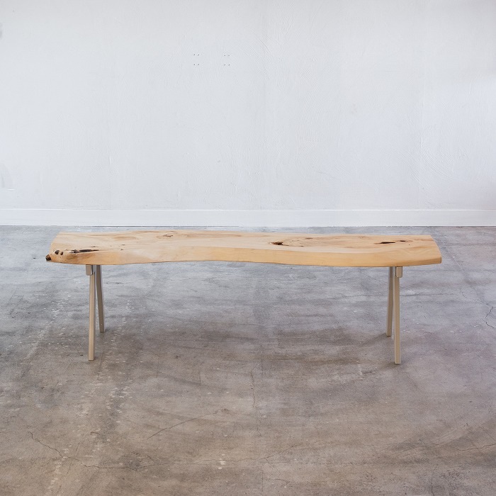 無垢天板ベンチ カヤ W1487