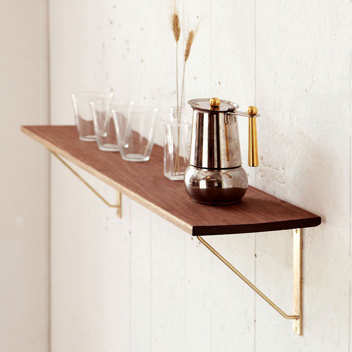 真鍮 フラットバー棚受け