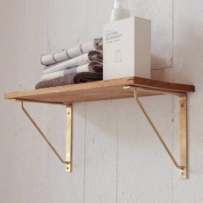 真鍮 フラットバー棚受け