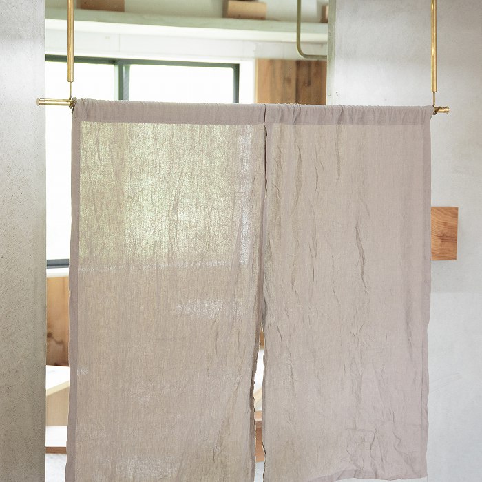 Swan】のれん掛けセット ロング（真鍮） | 金物,カーテンレール,のれん