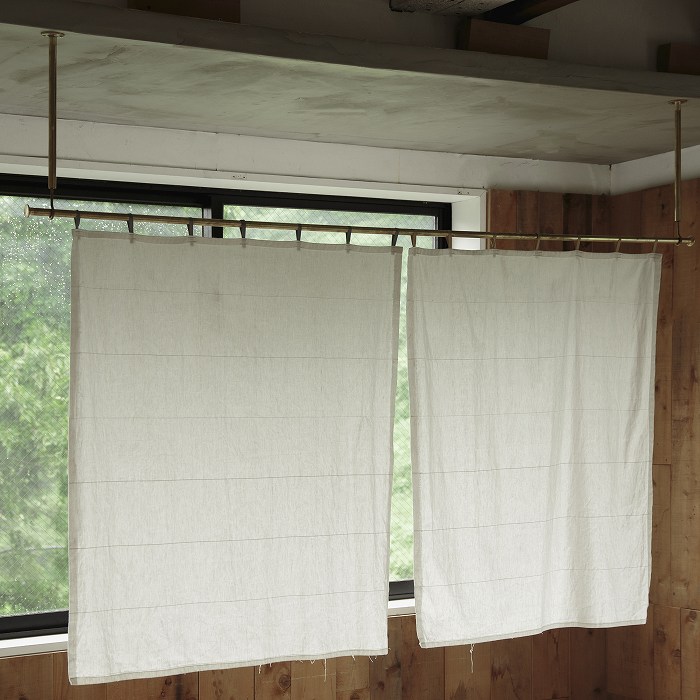 Swan】のれん掛けセット ロング（真鍮） | 金物,カーテンレール,のれん