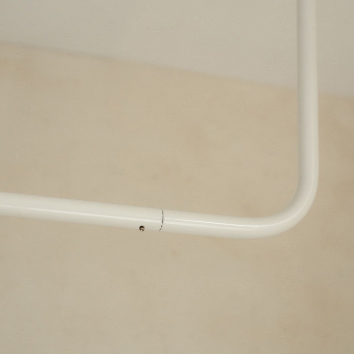 【BOU】錆びないコの字型天吊りハンガーバー（白）