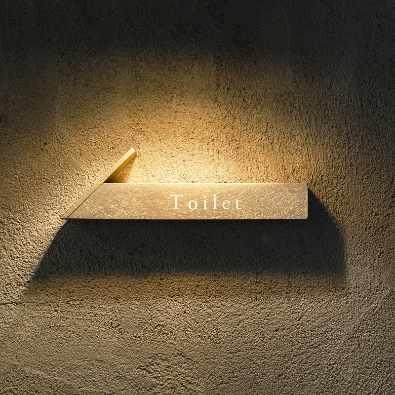 真鍮 矢印ルームサイン(左向き)