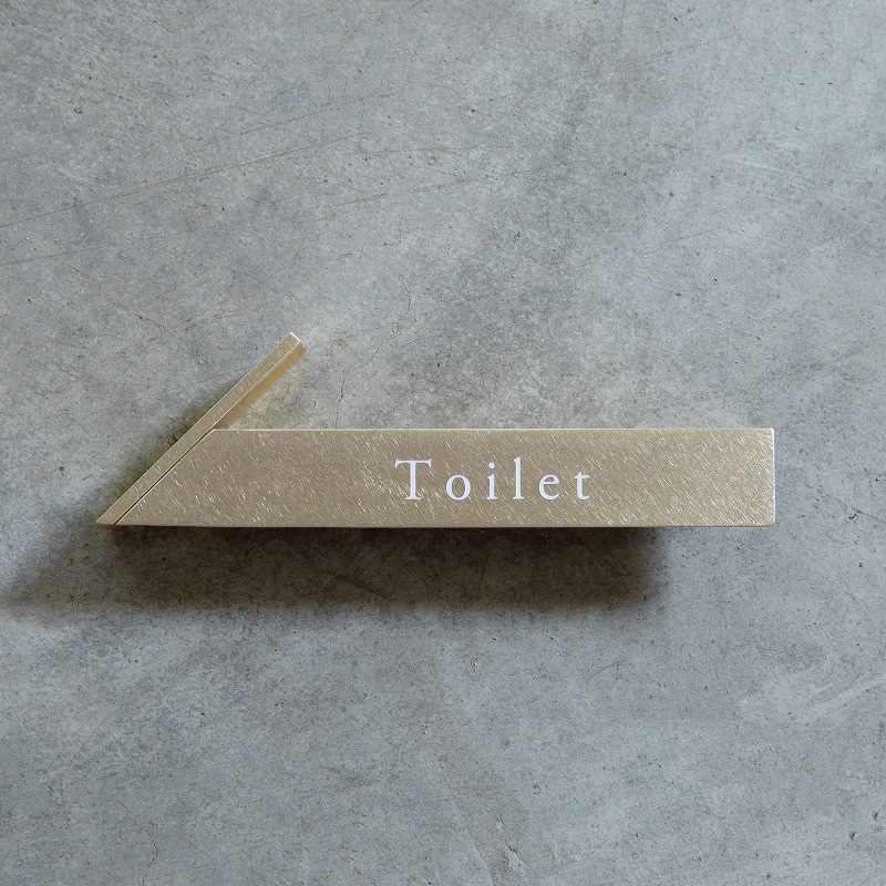 真鍮 矢印ルームサイン（左向き） | 看板,ルームサイン | オリジナル