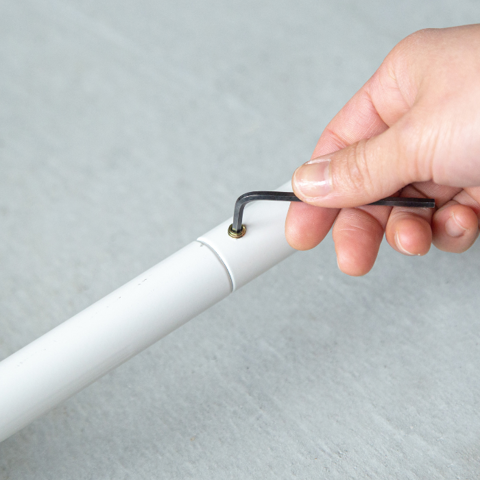 【BOU】錆びないコの字型天吊りハンガーバー(白)<サイズオーダー>