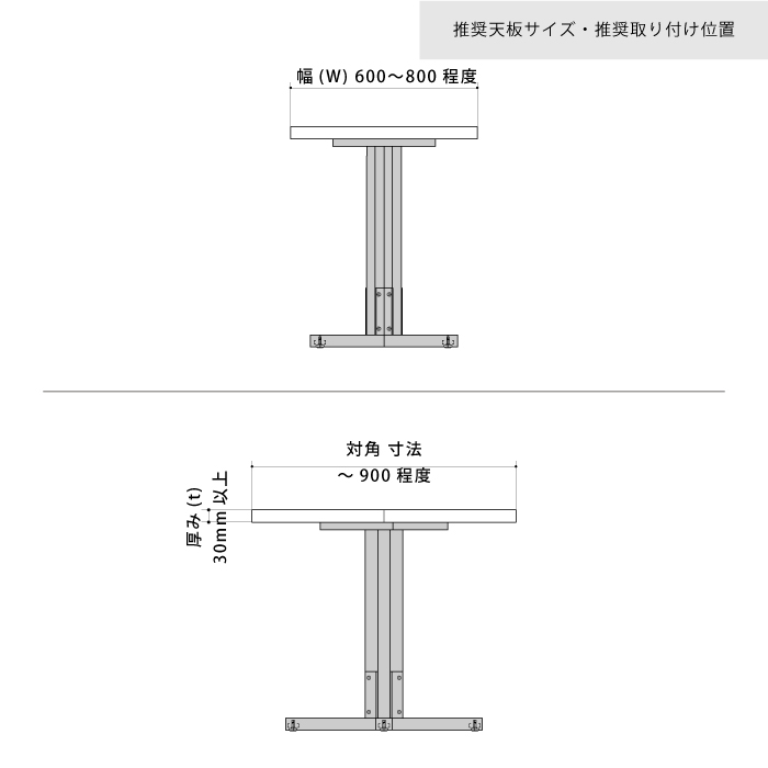 木製 カフェテーブル用 1本脚 | 金物,テーブル脚・棚脚 | オリジナル