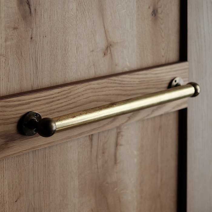 真鍮 丸ブラケットドアハンドル