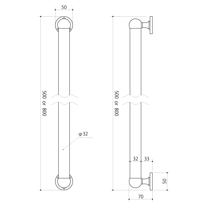真鍮 丸ブラケットドアハンドル