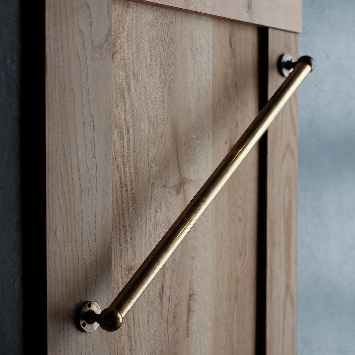 真鍮 丸ブラケットドアハンドル