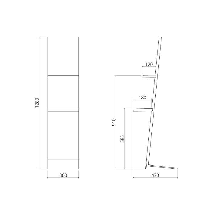 棚板付きスタンド看板(杉)