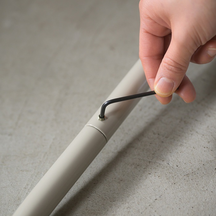 BOU】錆びないコの字型天吊りハンガーバー（グレージュ）＜サイズ