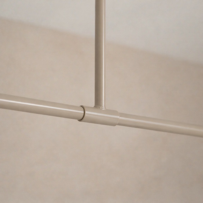 BOU】錆びないコの字型天吊りハンガーバー（グレージュ）＜サイズ