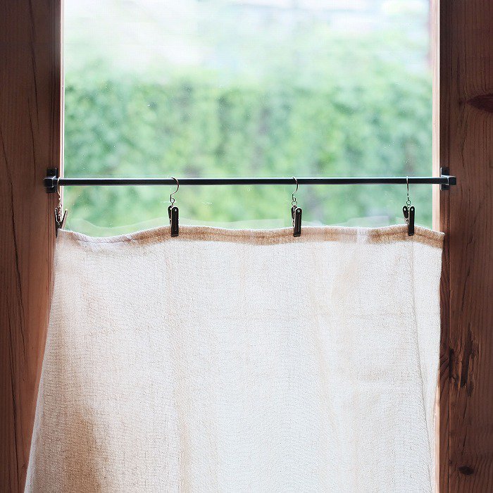 KAKU】カフェカーテンレールパイプセット（鉄）＜サイズオーダー