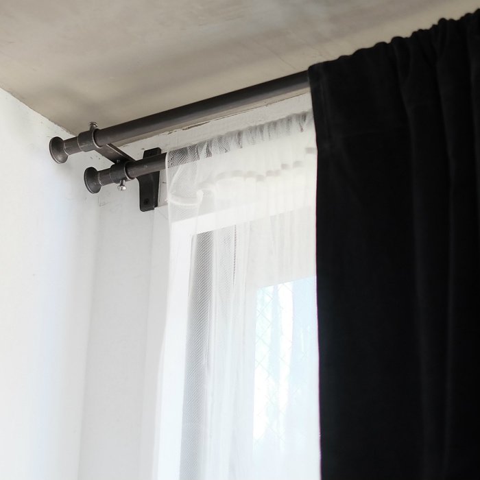 鉄製 カーテンレールパイプセット