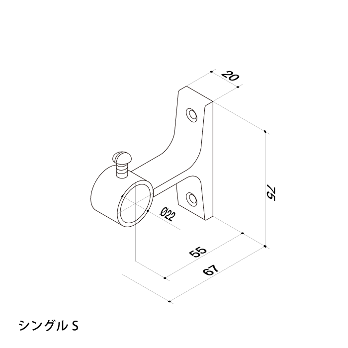 鉄製 カーテンレールパイプセット